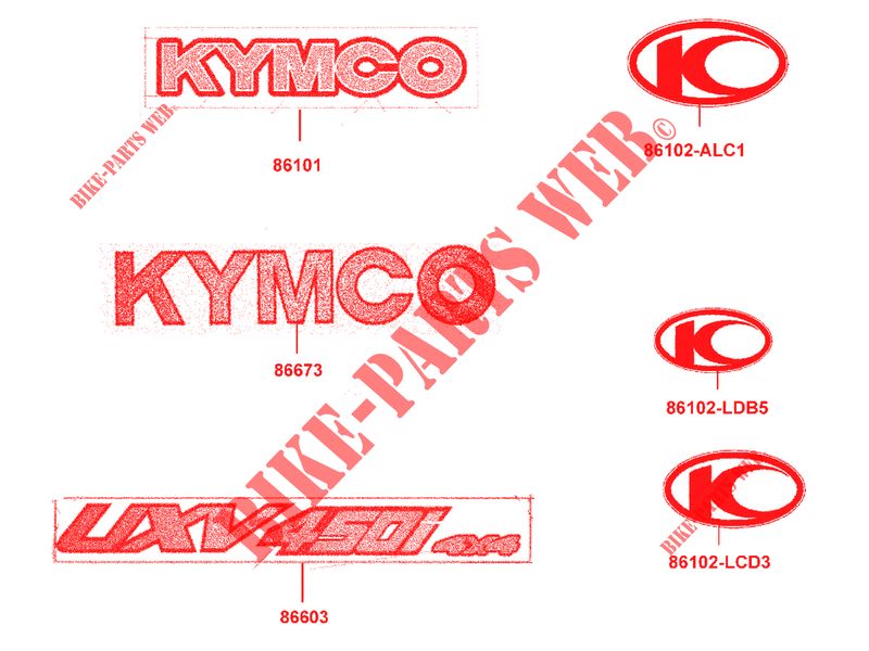 AUFKLEBER für Kymco KYMCO UXV 450I 4T EURO 4