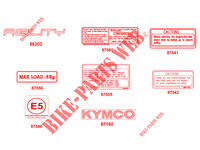 AUFKLEBER für Kymco AGILITY 50 12 4T EURO 4
