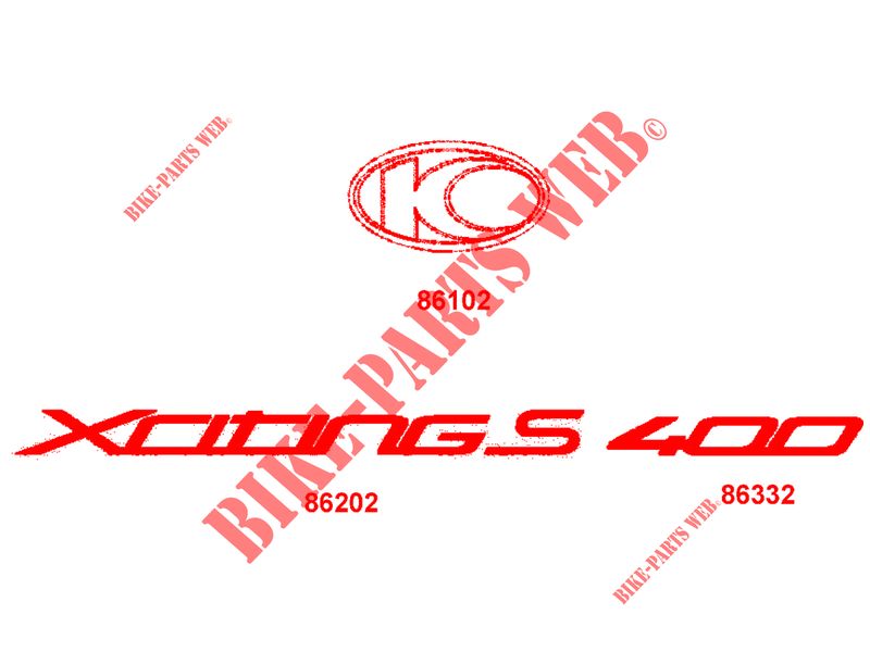 AUFKLEBER für Kymco XCITING S 400I ABS 4T EURO 4