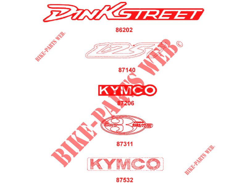 AUFKLEBER für Kymco DINK STREET 125 I 4T EURO III