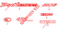 AUFKLEBER für Kymco DINK STREET 300 I ABS EURO III -avec warning-