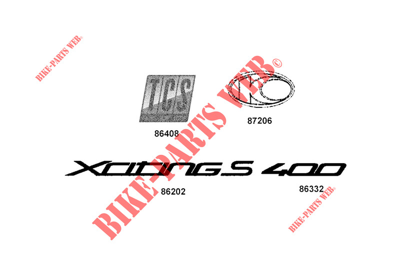 AUFKLEBER für Kymco XCITING S 400i TCS 4T EURO 5