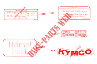 LABELS DE SECURITE für Kymco METEORIT 125 EURO