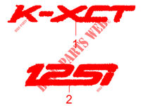 AUFKLEBER für Kymco K-XCT 125 I 4T EURO III