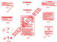 WARNUNGSETIKETT für Kymco MAXXER 300 US 4T EURO II