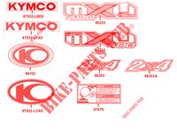 AUFKLEBER für Kymco MXU 400 2X4 - 4X4 4T EURO II