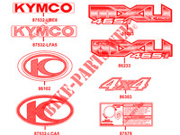 AUFKLEBER für Kymco MXU 465 4X4 INJECTION 4T EURO II