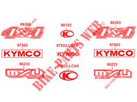 AUFKLEBER für Kymco MXU 500 2X4    4X4 4T EURO II